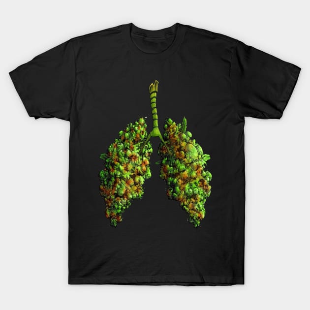 Funny Weed Lung Marijuana T-Shirt by jrsv22
